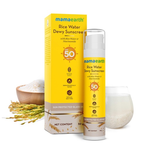 Mamaearth Rice Water Dewy Sunscreen 50 G | Jeevee