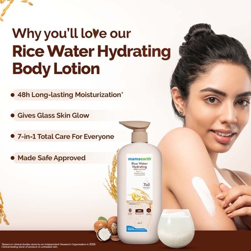 Mamaearth Rice Water Hydrating Body Lotion-400ml | Jeevee