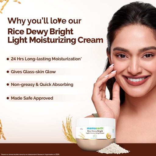 Mamaearth Rice Light Moisturizing Cream 200 G | Jeevee