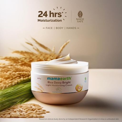 Mamaearth Rice Light Moisturizing Cream 200 G | Jeevee