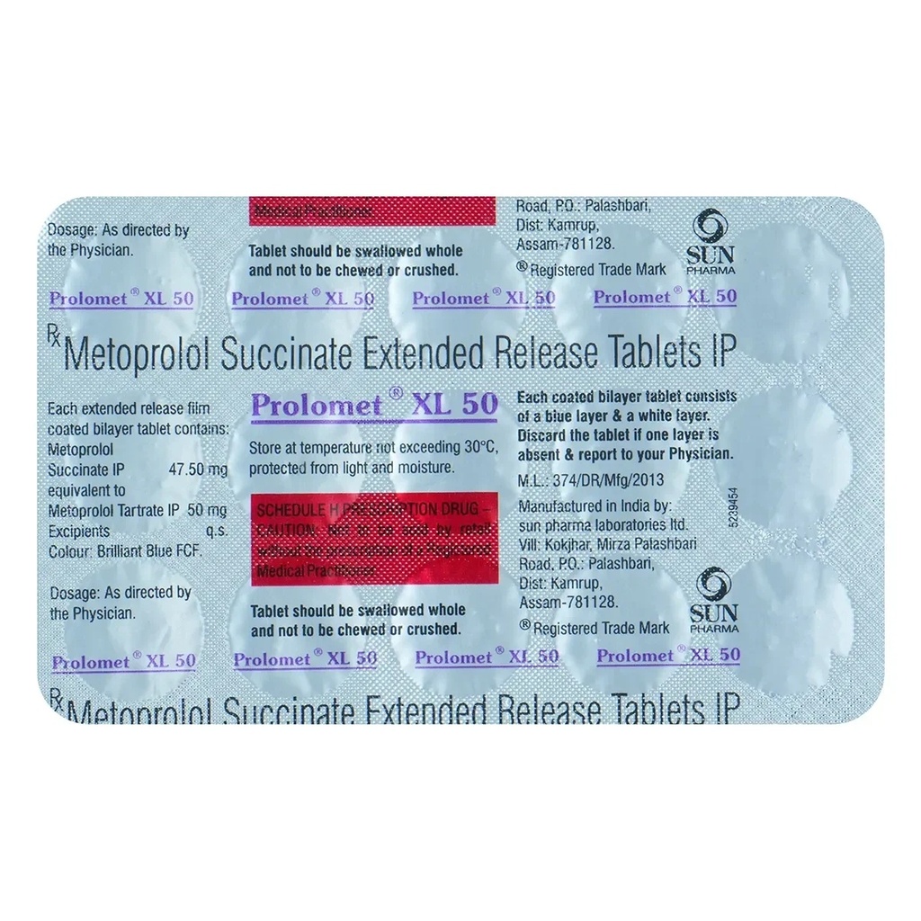 Prolomet Xl 50mg Tab | Jeevee