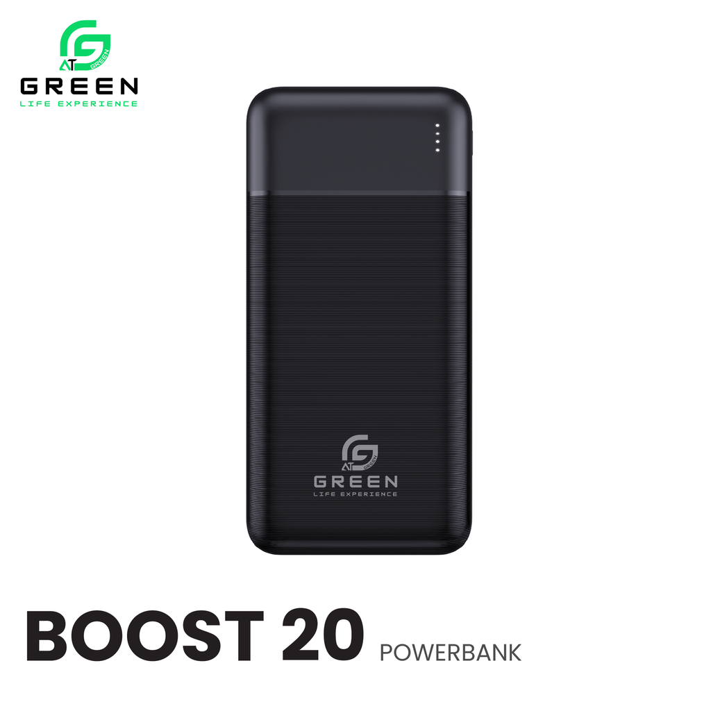 Green Power Boost 20000mah Fast Powerbank (black) | Jeevee