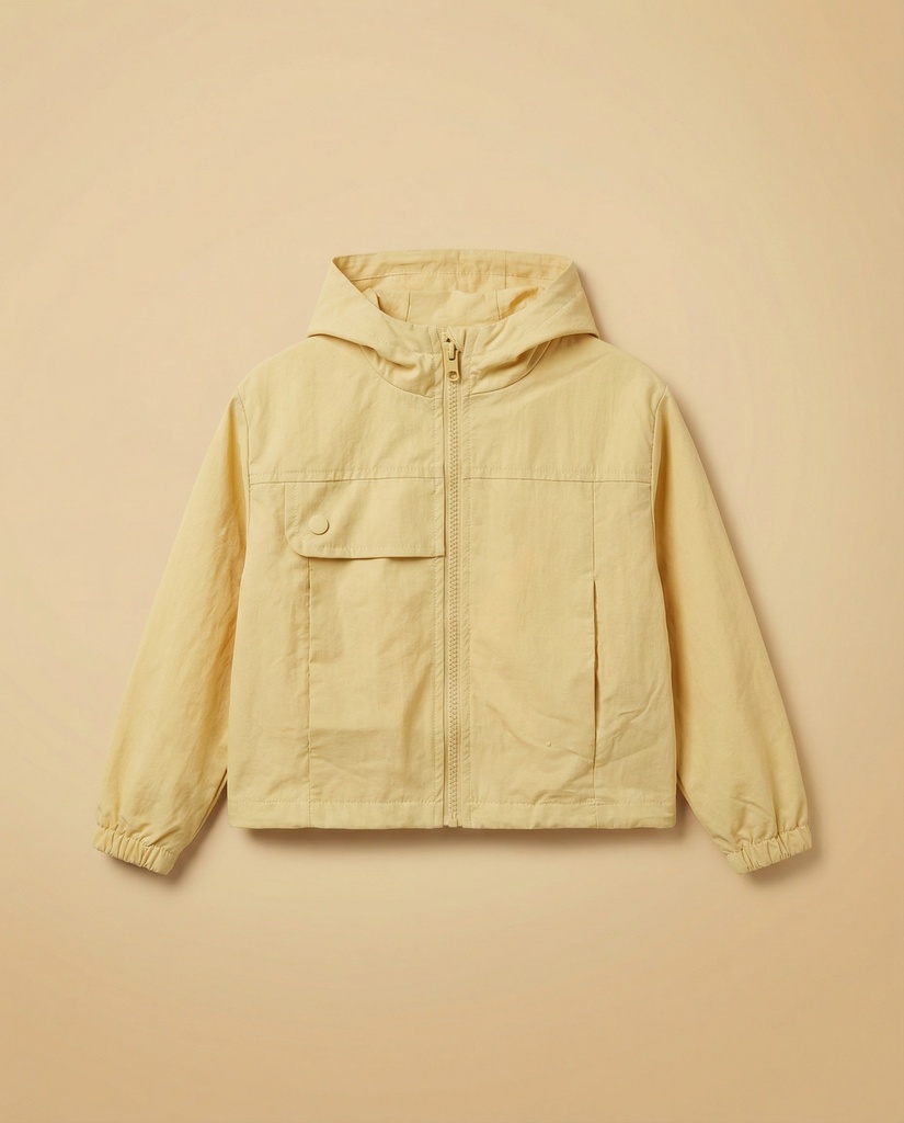 Salt Kids Cargo Pocket Hooded Jacket/yellow (5-7 Years) | Jeevee